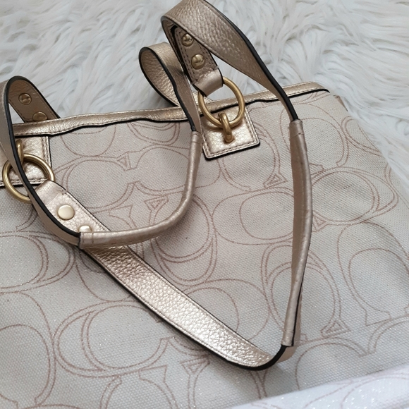 Coach Penelope Linen/Leather Handbag - Picture 6 of 13
